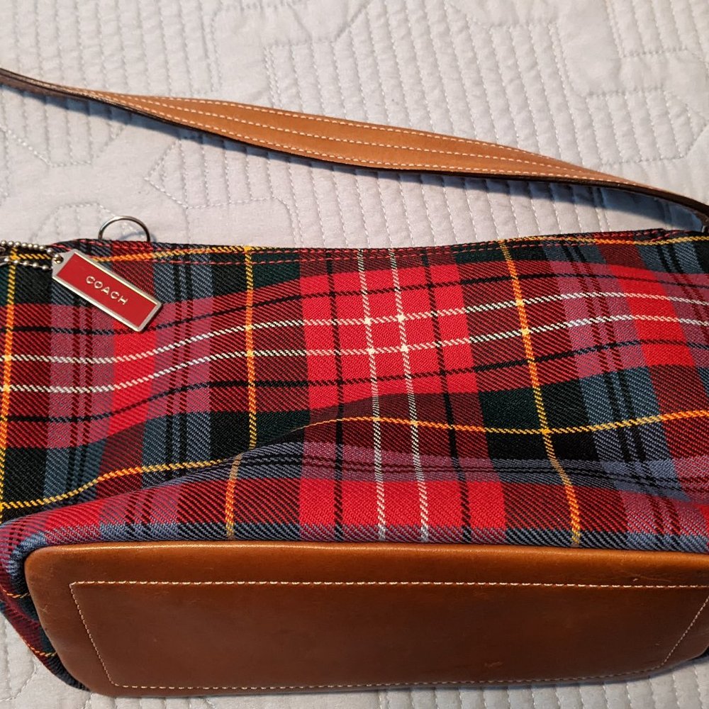 Coach Plaid Mini Shoulder Bag